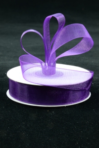 Organza Ribbon , Purple, 5/8 Inch x 25 Yards (1 Spool) SALE ITEM